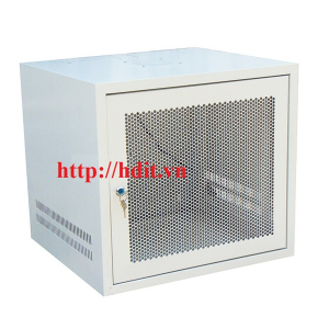 Tủ rack 10U-D500 treo tường, màu trắng, cửa lưới