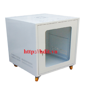 Tủ rack 10U-D500 đứng, màu trắng, cánh mica