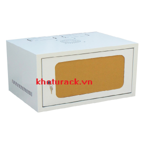 Tủ rack 4U-D400 treo tường, màu trắng, cánh mica