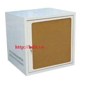 Tủ rack 12U-D600 treo tường, màu trắng, cánh mica