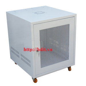 Tủ Rack 12U-D600 đứng, màu trắng, cánh lưới