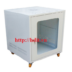 Tủ rack 12U-D600 đứng, màu trắng, cánh mica