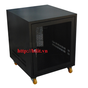 Tủ rack 12U-D600 đứng, màu đen, cánh lưới