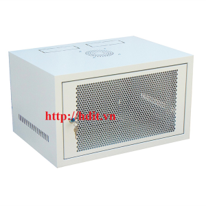 Tủ rack 6U-D400 treo tường, màu trắng, cánh lưới
