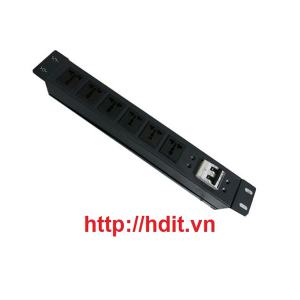Ổ điện 19", 06 ổ cắm 3 chấu chuẩn đa dụng,  MCB 2P 32A, cáp nguồn 2m với đầu cose 1,5 mm.