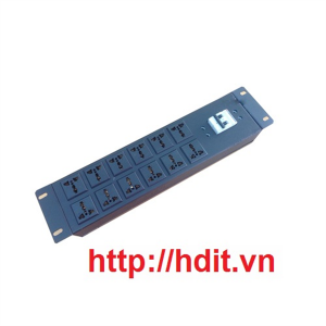 Ổ điện 19", 12 ổ cắm 3 chấu chuẩn đa dụng,  MCB 2P 32A 4.5-6kA