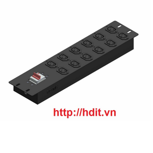 Ổ điện 19" , 12 ổ cắm 3 chấu chuẩn chuẩn C13, MCB 2P 32A 4.5kA