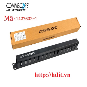Thanh quản lý cáp ngang AMP/ COMMSCOPE 1U dạng hộp, chuẩn 19" #1427632-1