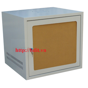 Tủ Rack 9U-D450 Treo tường, màu trắng, cánh mica